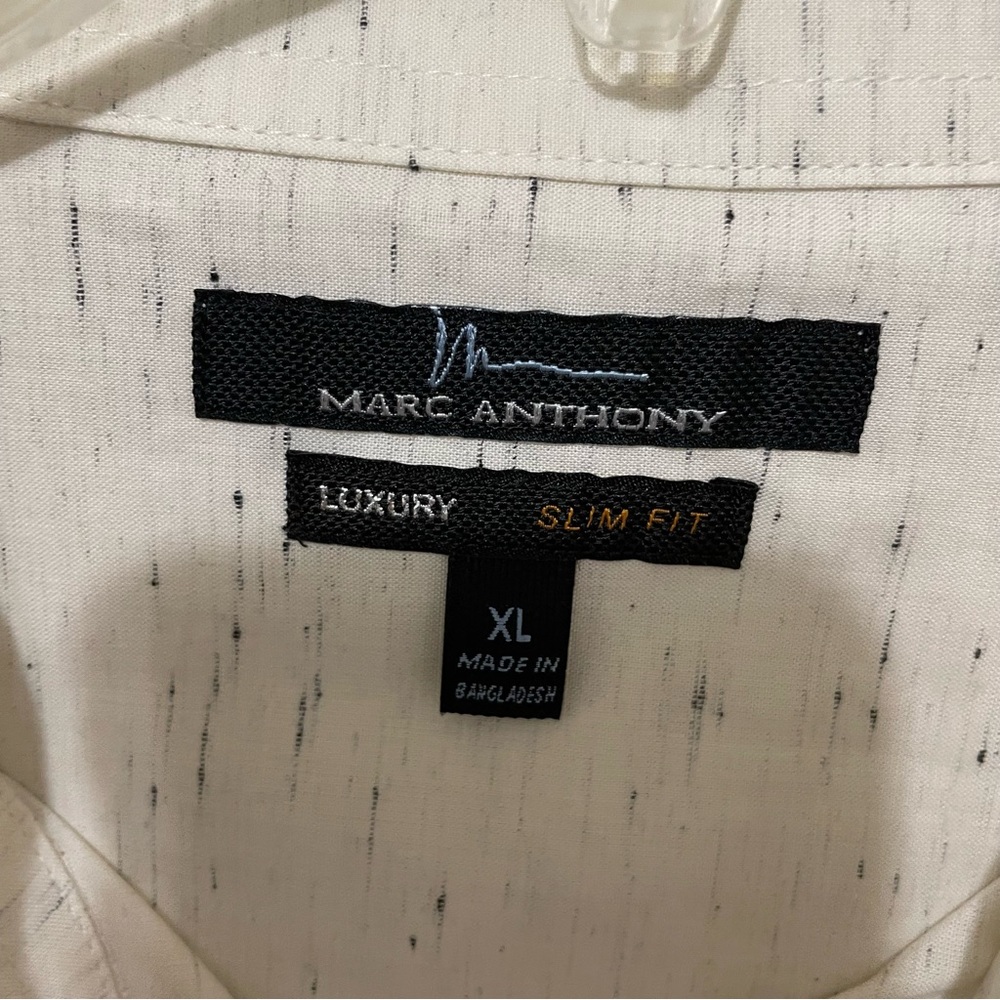 NWT Mark Anthony Light Beige Cotton Luxury Slim Fit Size XL - Picture 5 of 7
